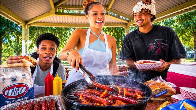 Yonna Jay hosting a cookout